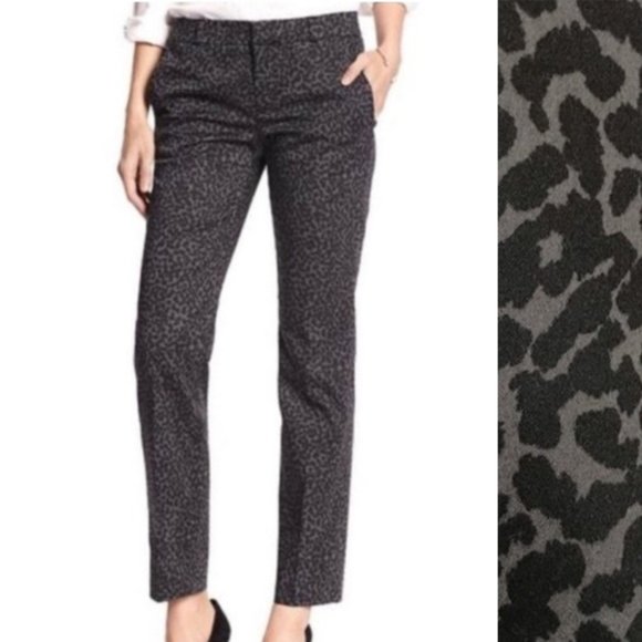 BANANA REPUBLIC Reegan Animal Print Ankle Dress Pants - Picture 1 of 8
